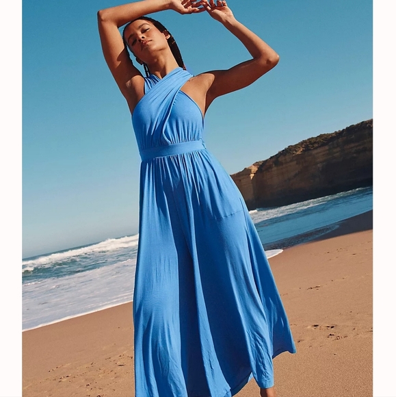 Free People Beach Light Blue Jumpsuit - Picture 8 of 16